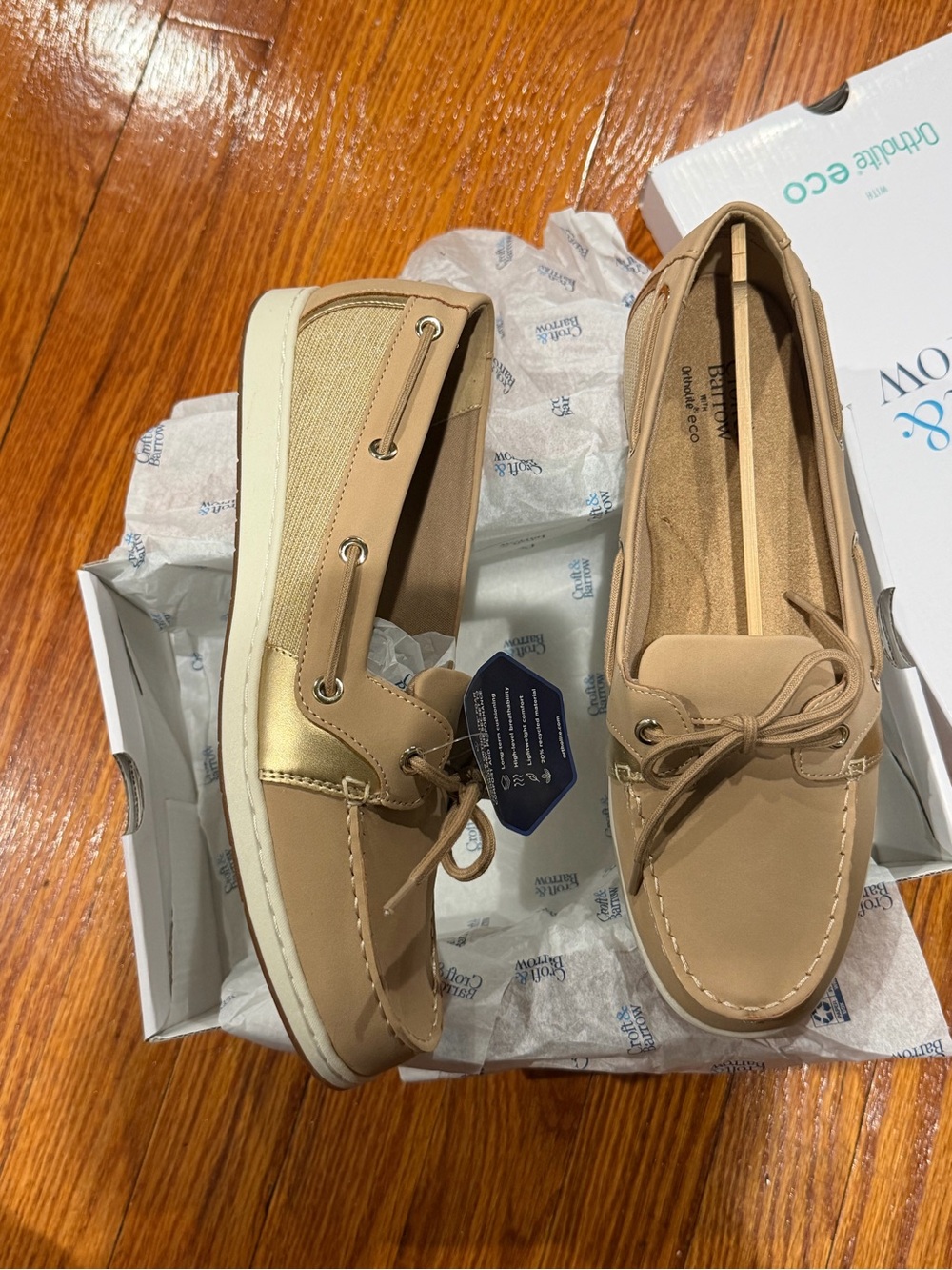 Croft & Barrow Krissy Tan Boat Shoes NWT Size 9M for women’s